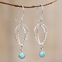 Amazonite dangle earrings,