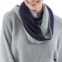 100% alpaca reversible infinity scarf,