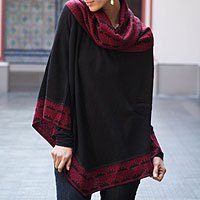 100% alpaca poncho,