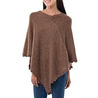 Alpaca blend poncho,