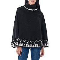 Alpaca blend poncho,