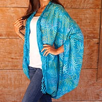 Rayon jacket Denpasar Lady in Turquoise Indonesia