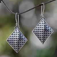 Sterling silver dangle earrings,