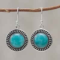 Amazonite dangle earrings,