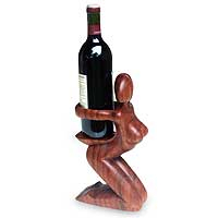 Wood wine bottle holder The Surprise Indonesia