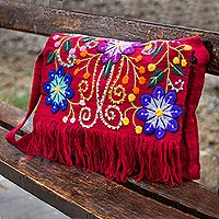 Wool shoulder bag Flower Sisters Peru