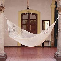Cotton hammock Natural Comfort single Mexico