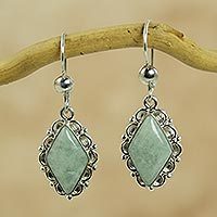 Jade dangle earrings,
