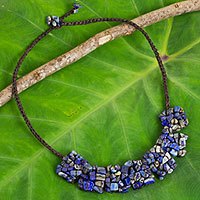 Lapis lazuli beaded necklace,