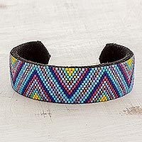 Beaded cuff bracelet,