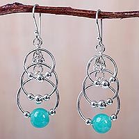 Amazonite chandelier earrings,