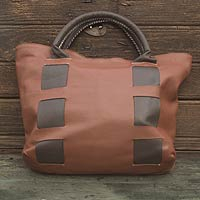 Leather tote handbag Think Big Mexico