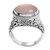 Rose quartz single stone ring, 'Bali Eye in Pink' - Sterling Silver Rose Quartz Single Stone Ring from Indonesia (image 2a) thumbail