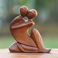 Wood sculpture The Embrace Indonesia