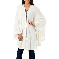 Alpaca blend ruana cloak,