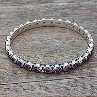 Amethyst bangle bracelet,