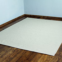 Wool rug Modern Beige 6.5x8.5 Peru