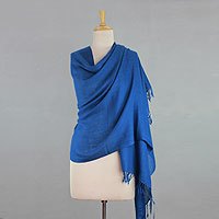 Angora wool shawl,