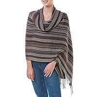 Alpaca and silk blend shawl,
