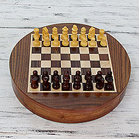 Wood chess set Circular Reason India