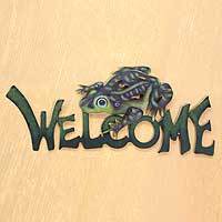 Steel welcome sign,