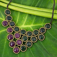 Beaded quartz necklace,