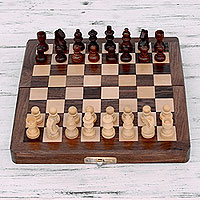 Wood chess set Traveling Strategist India