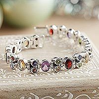 Amethyst and garnet tennis bracelet,