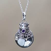 Amethyst pendant necklace,