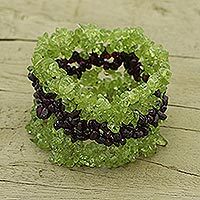Peridot and garnet bracelet,
