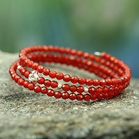 Agate wrap bracelet,