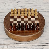 Wood chess set Circle India