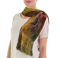 Cotton blend scarf,