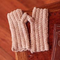 100% alpaca fingerless mitts,