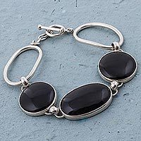 Obsidian link bracelet,