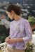 Cotton blend top, 'Lavender Mehndi' - Indian Lavender Henna Shirt thumbail