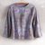 Cotton blend top, 'Lavender Mehndi' - Indian Lavender Henna Shirt (image 2b) thumbail