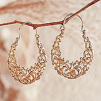 24K gold vermeil hoop earrings,