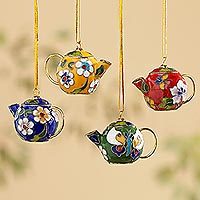 Cloisonne Christmas ornaments,