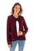 Reversible alpaca blend cardigan, 'Kiko' - Kiko Reversible Alpaca Cardigan (image 2a) thumbail