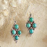 Turquoise dangle earrings,
