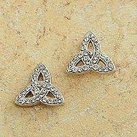 Swarovski crystal button earrings,