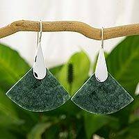 Jade dangle earrings,