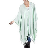 100% baby alpaca ruana,