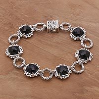 Onyx link bracelet,
