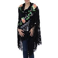 Cotton applique shawl,