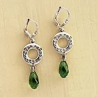 Swarovski crystal dangle earrings,