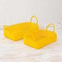 Recycled plastic baskets,