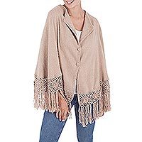 Alpaca blend poncho,