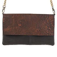 Leather sling bag,